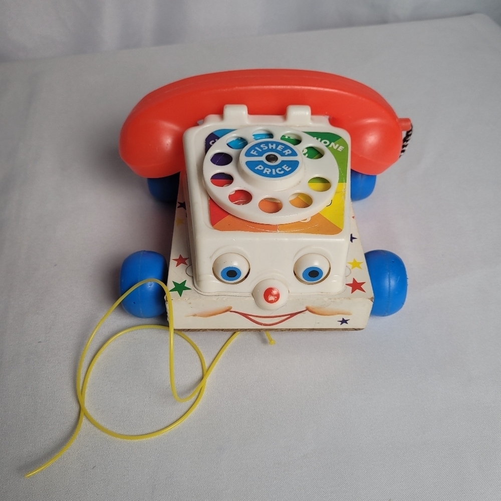 VTG Fisher Price #747 Chatter Rotary Phone Pull Toy